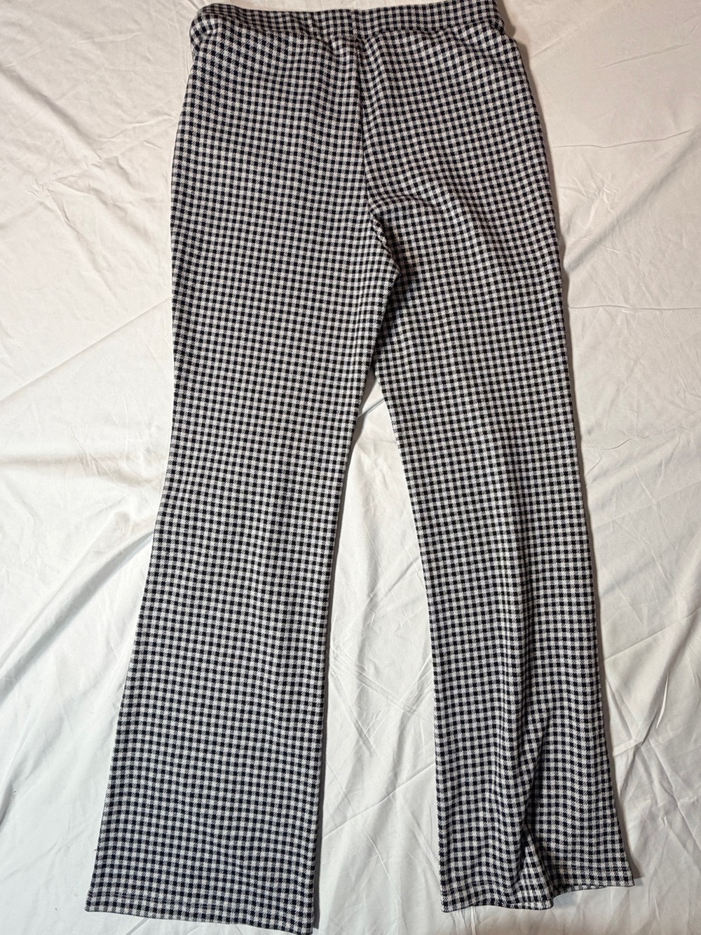 Sincerely Jules Black & White Houndstooth Flare Pants - Size L - Picture 5 of 5